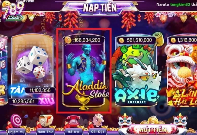 Ưu điểm của Aladin Slots tại 789Club